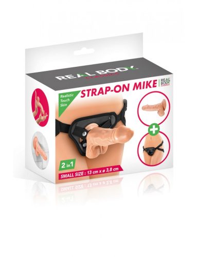 Wolnash Real Body - Mike - Страпон для жінок, 13х3.8 см - купити в Києві, Україні
